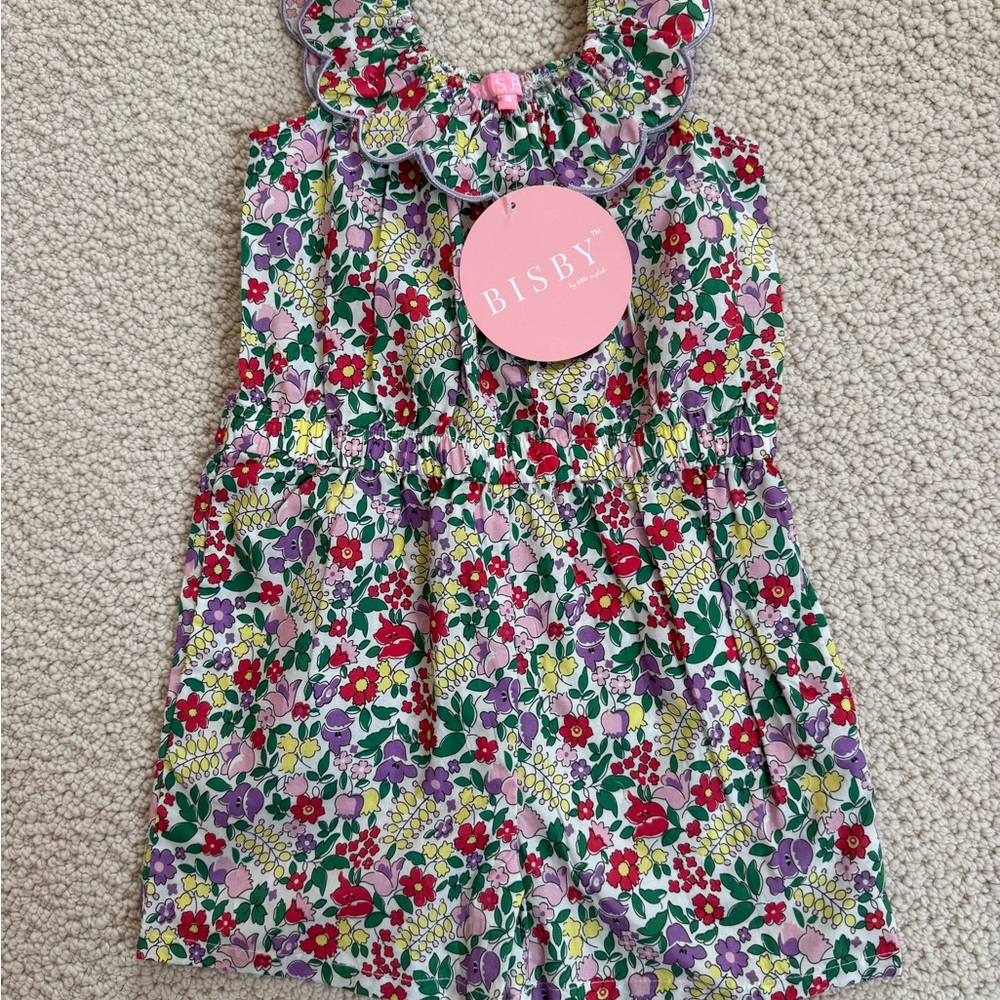 Bisby Floral Girls' One-Piece Romper in Multicolor - 4T
